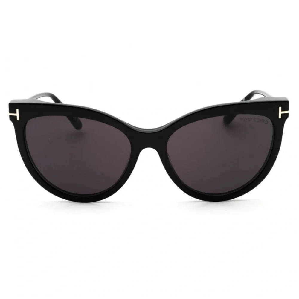 New! Tom Ford FT5994-B 001 Stylish Black Sunglasses Clip On Set, Authentic